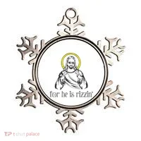 He Is Rizzin Funny Christian Religious Easter Sunday Ornament thumb 0