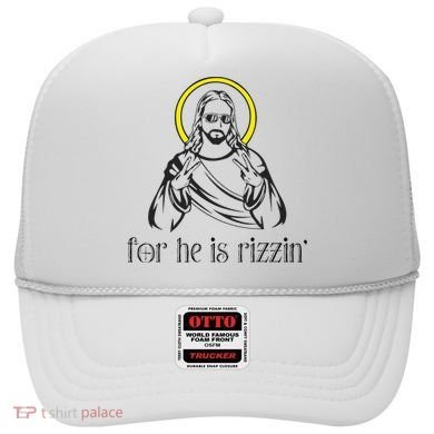 He Is Rizzin Funny Christian Religious Easter Sunday Hat
