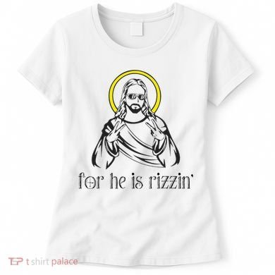 He Is Rizzin Funny Christian Religious Easter Sunday Women's T-Shirt