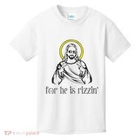 He Is Rizzin Funny Christian Religious Easter Sunday Kids T-Shirt thumb 0