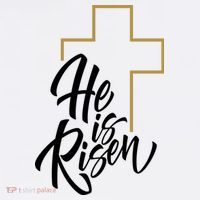 He Is Risen Easter Cross Christian USA-Made Doggie Bandana thumb 2