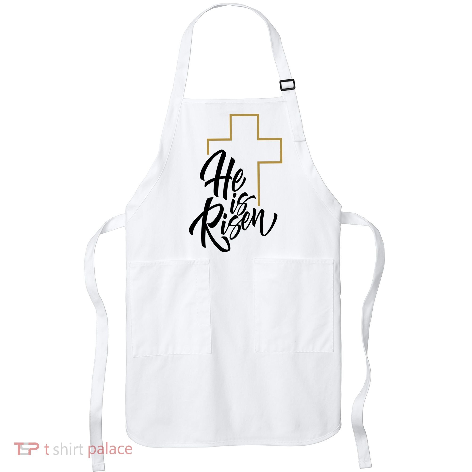 He Is Risen Easter Cross Christian Apron