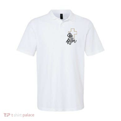 He Is Risen Easter Cross Christian Polo