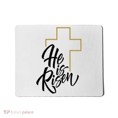 He Is Risen Easter Cross Christian Mousepad