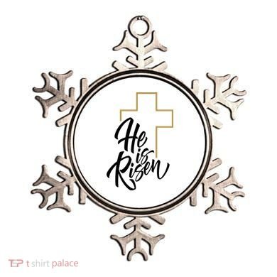 He Is Risen Easter Cross Christian Ornament