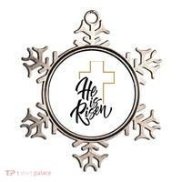 He Is Risen Easter Cross Christian Ornament thumb 0
