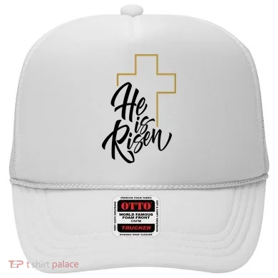He Is Risen Easter Cross Christian Hat