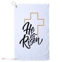 He Is Risen Easter Cross Christian Golf Towel thumb 0