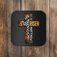 He Is Risen Cross Jesus Religious Christian Faith Easter Coaster thumb 0