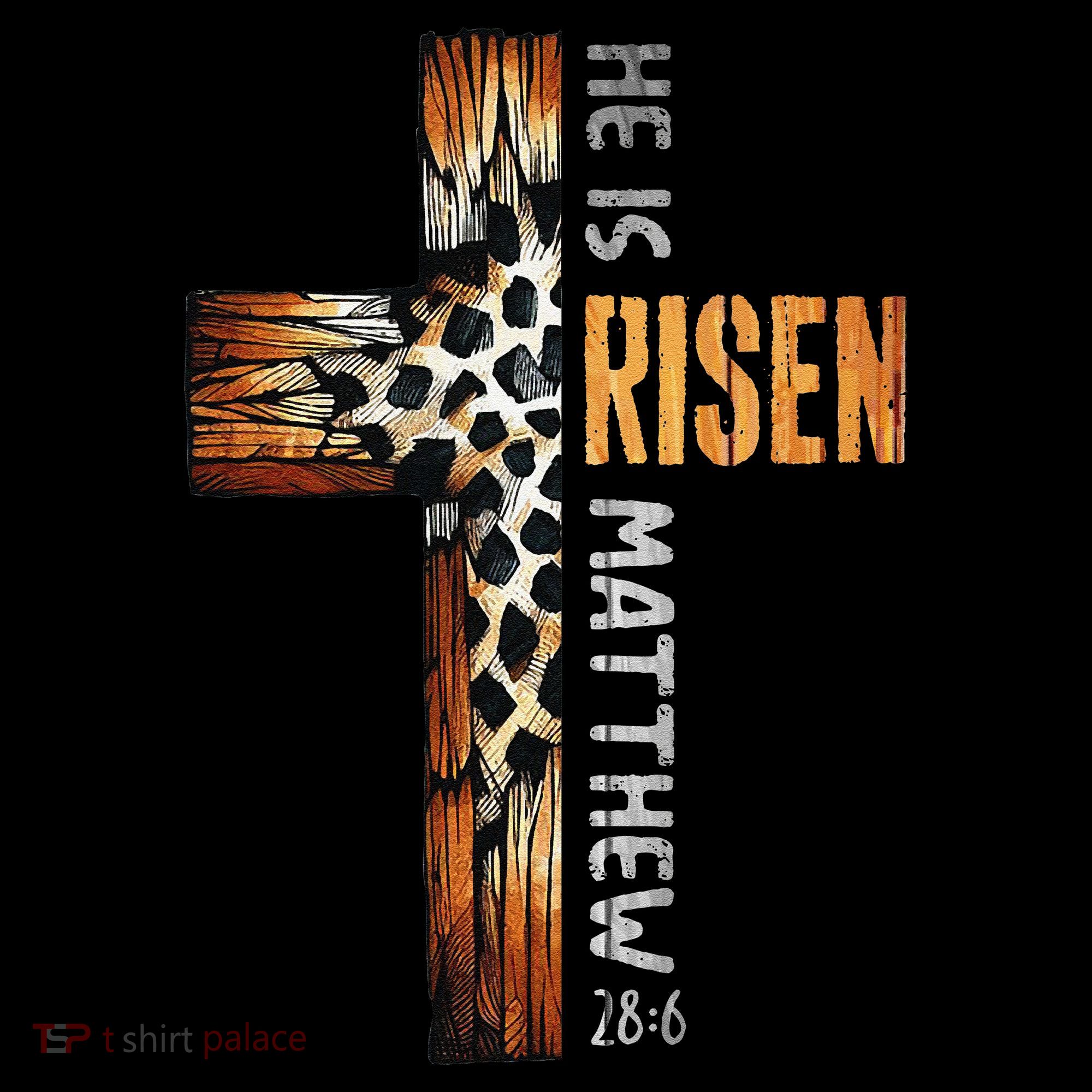 He Is Risen Cross Jesus Religious Christian Faith Easter Women's Hoodie