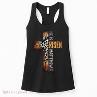 He Is Risen Cross Jesus Religious Christian Faith Easter Women's Tank Top thumb 0