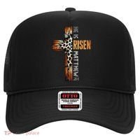 He Is Risen Cross Jesus Religious Christian Faith Easter Hat thumb 0