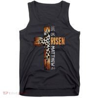 He Is Risen Cross Jesus Religious Christian Faith Easter Tank Top thumb 0