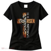 He Is Risen Cross Jesus Religious Christian Faith Easter Women's T-Shirt thumb 0