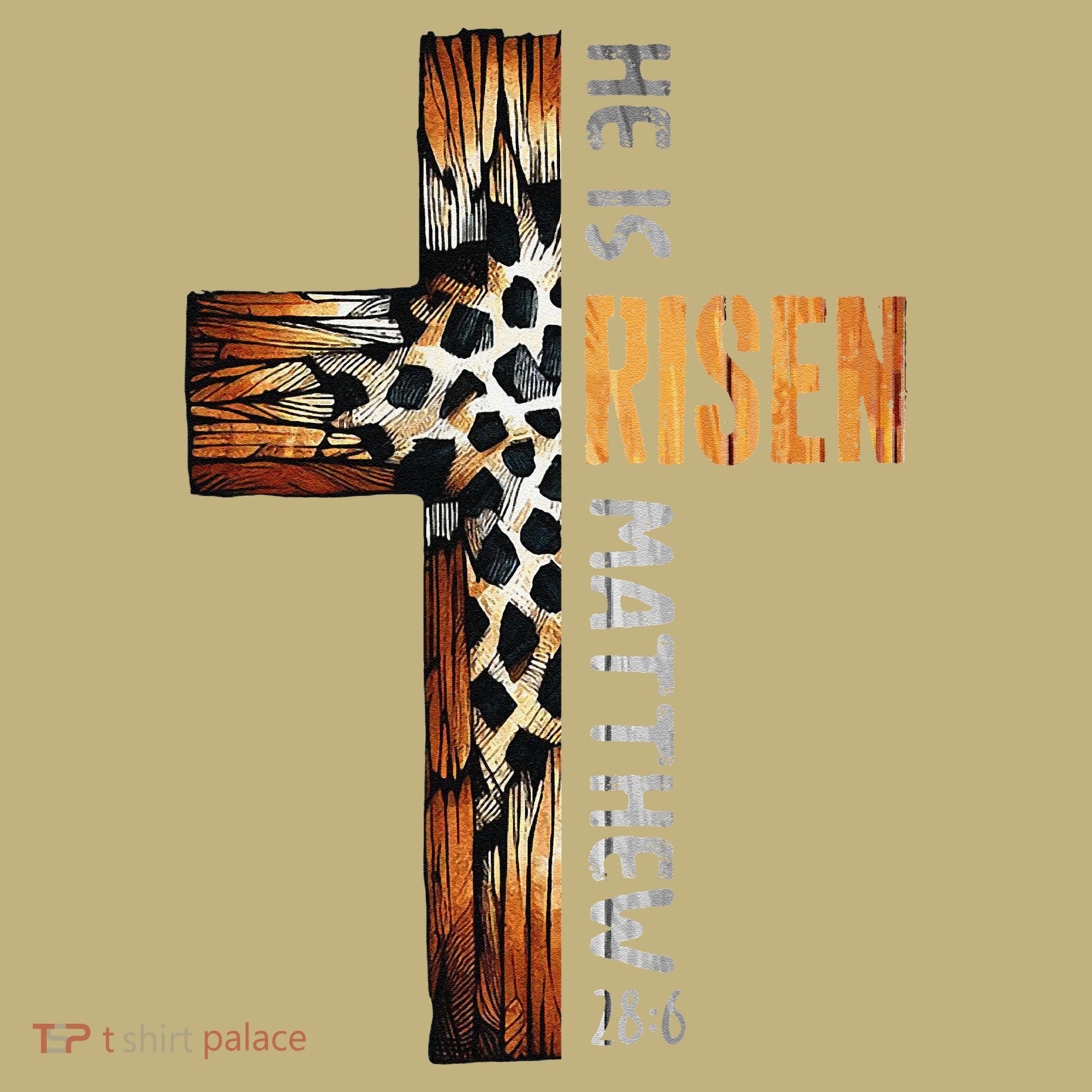 He Is Risen Cross Jesus Religious Christian Faith Easter Hoodie