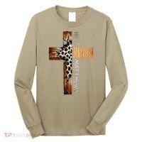 He Is Risen Cross Jesus Religious Christian Faith Easter Long Sleeve Shirt thumb 0