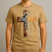 He Is Risen Cross Jesus Religious Christian Faith Easter T-Shirt thumb 3