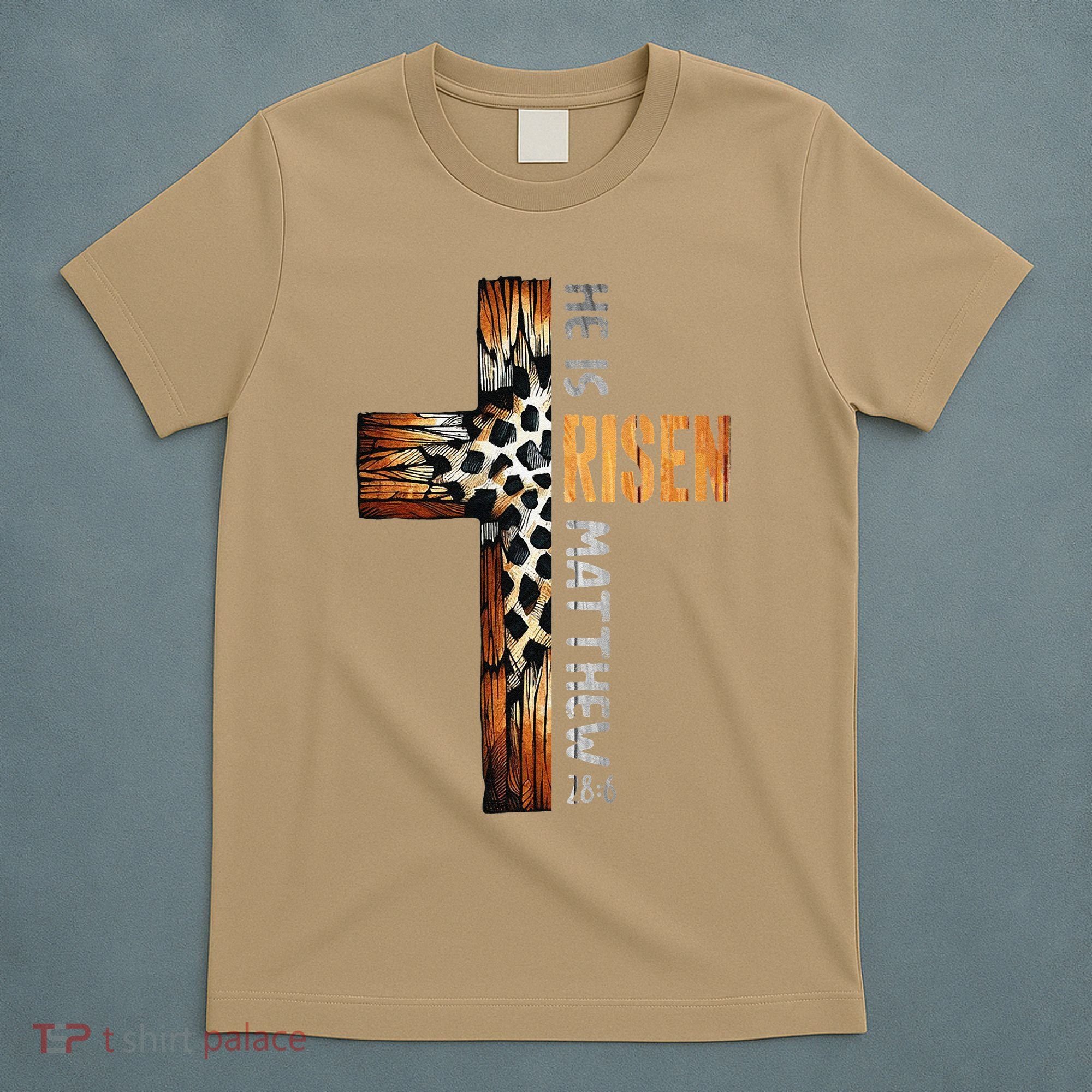 He Is Risen Cross Jesus Religious Christian Faith Easter T-Shirt
