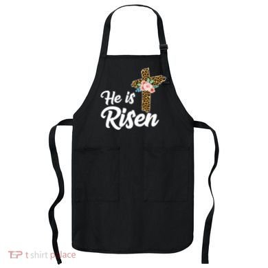 He Is Risen Jesus Christ Easter Cross Apron