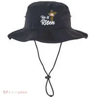 He Is Risen Jesus Christ Easter Cross Bucket Hat thumb 0