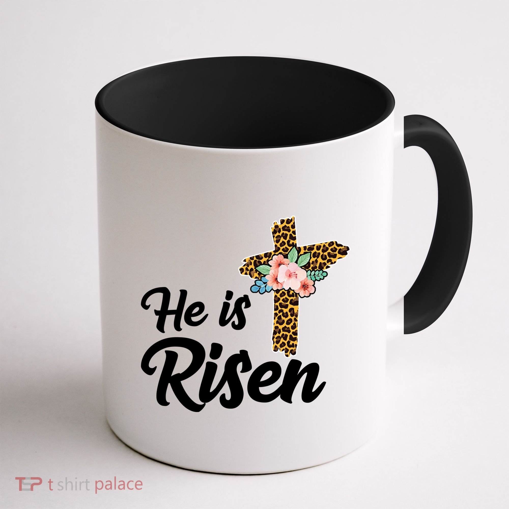 He Is Risen Jesus Christ Easter Cross Coffee Mug