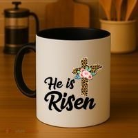 He Is Risen Jesus Christ Easter Cross Coffee Mug thumb 4