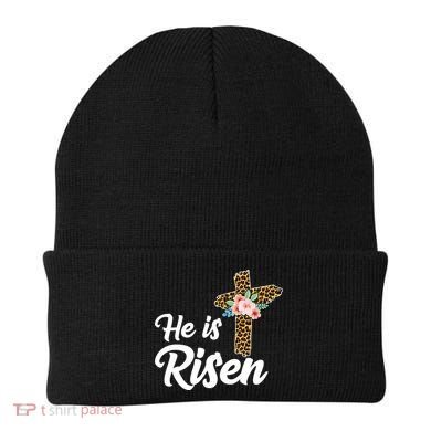 He Is Risen Jesus Christ Easter Cross Beanie