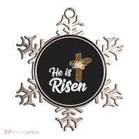 He Is Risen Jesus Christ Easter Cross Ornament thumb 0