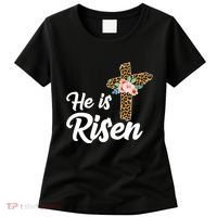 He Is Risen Jesus Christ Easter Cross Women's T-Shirt thumb 0