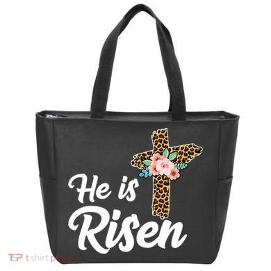 He Is Risen Jesus Christ Easter Cross Tote Bag