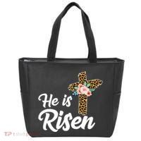 He Is Risen Jesus Christ Easter Cross Tote Bag thumb 0