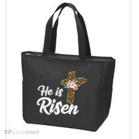 He Is Risen Jesus Christ Easter Cross Tote Bag thumb 3