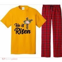 He Is Risen Jesus Christ Easter Cross Pajama Set thumb 0