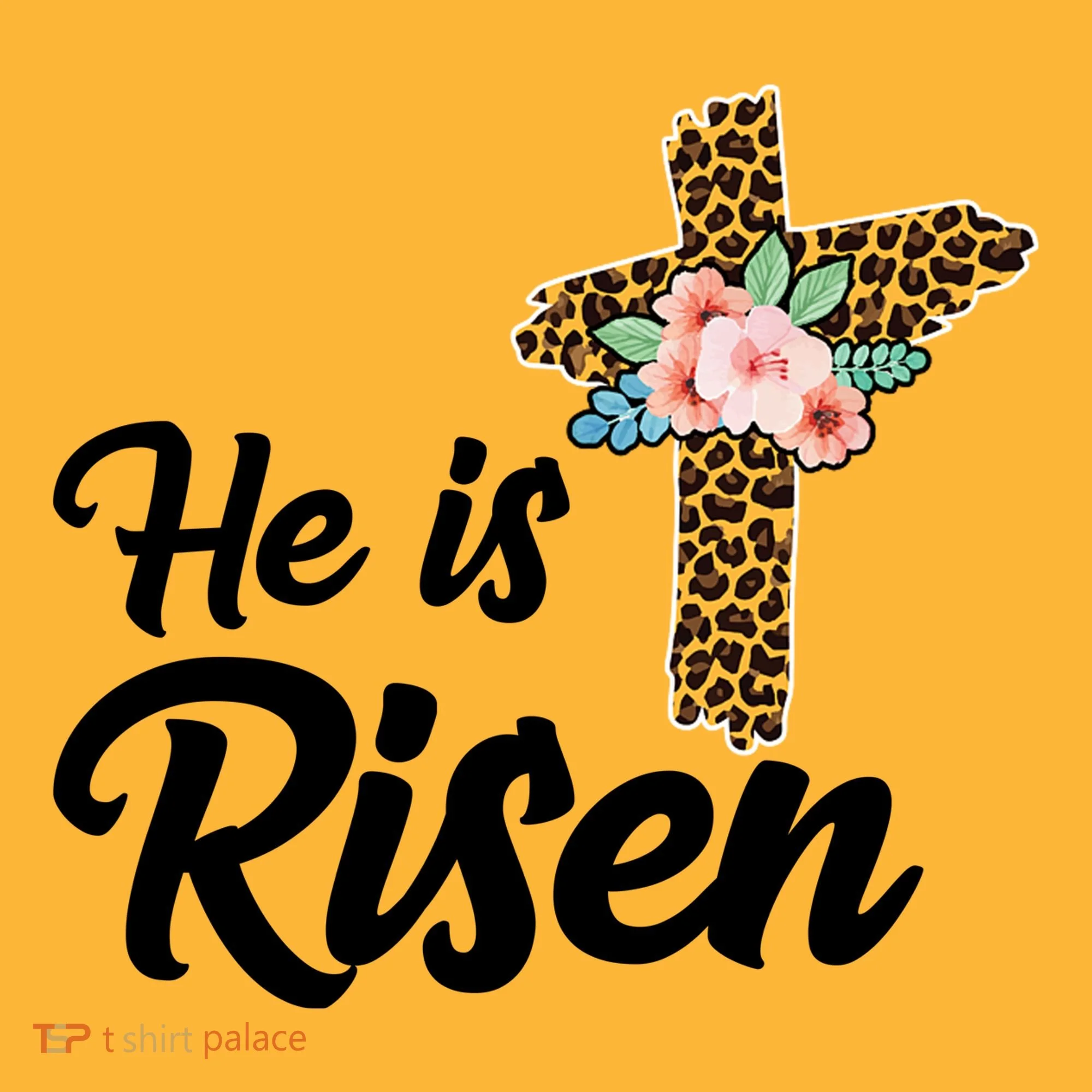 He Is Risen Jesus Christ Easter Cross Kids T-Shirt