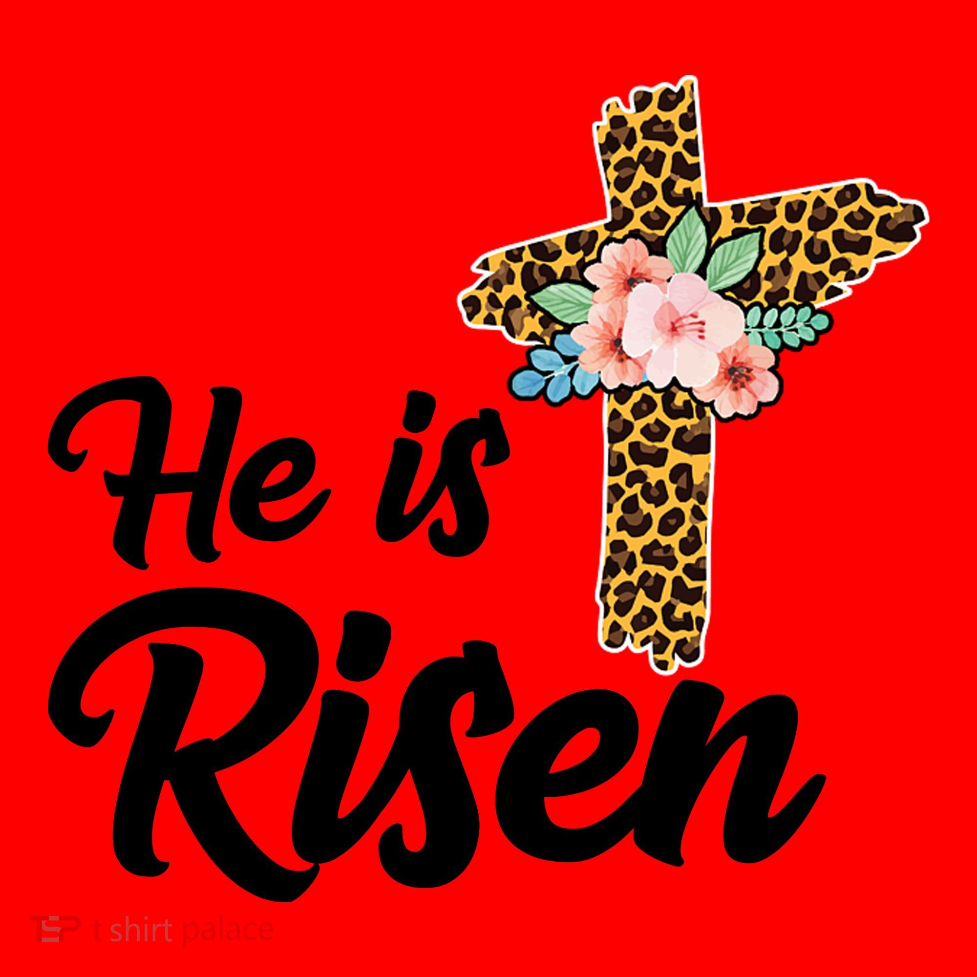 He Is Risen Jesus Christ Easter Cross Santa Hat