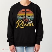 He Is Risen Christian Easter Jesus Women's Sweatshirt thumb 0