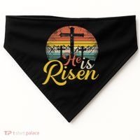He Is Risen Christian Easter Jesus USA-Made Doggie Bandana thumb 0