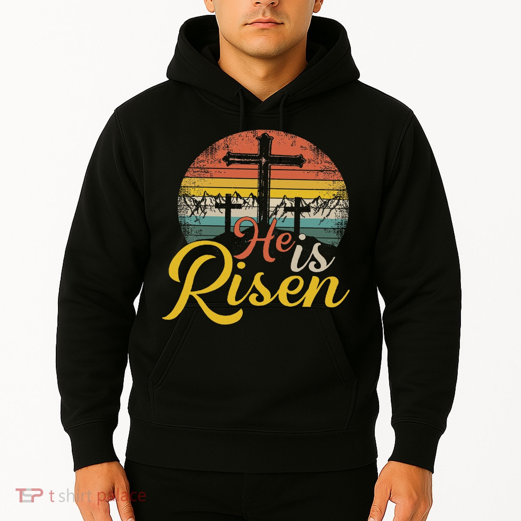 He Is Risen Christian Easter Jesus Hoodie