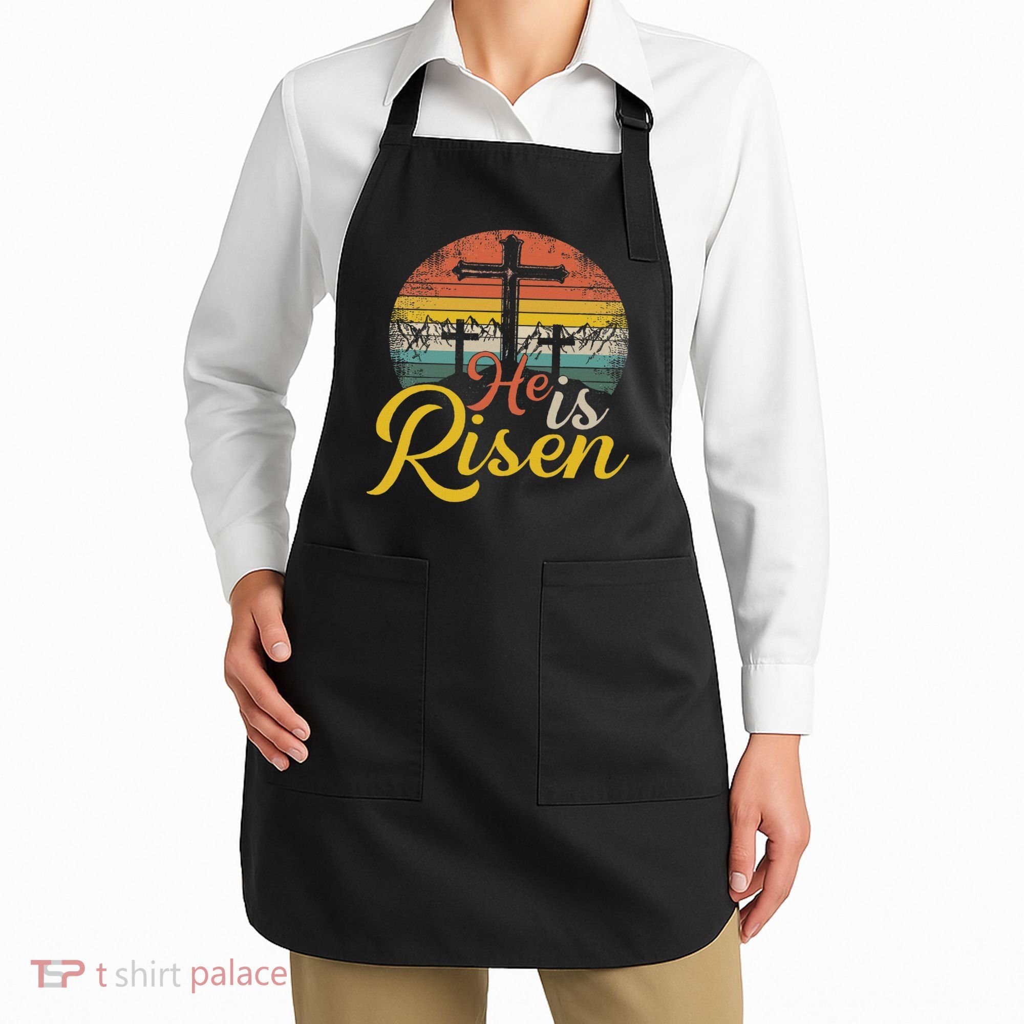 He Is Risen Christian Easter Jesus Apron
