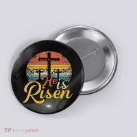 He Is Risen Christian Easter Jesus Button thumb 0