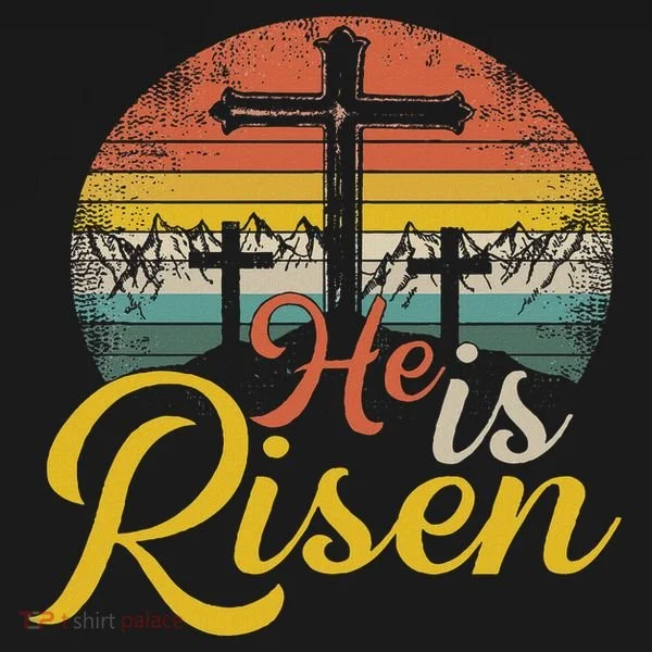 He Is Risen Christian Easter Jesus Bucket Hat