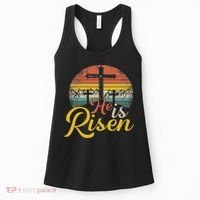 He Is Risen Christian Easter Jesus Women's Tank Top thumb 0