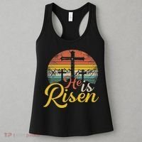 He Is Risen Christian Easter Jesus Women's Tank Top thumb 3