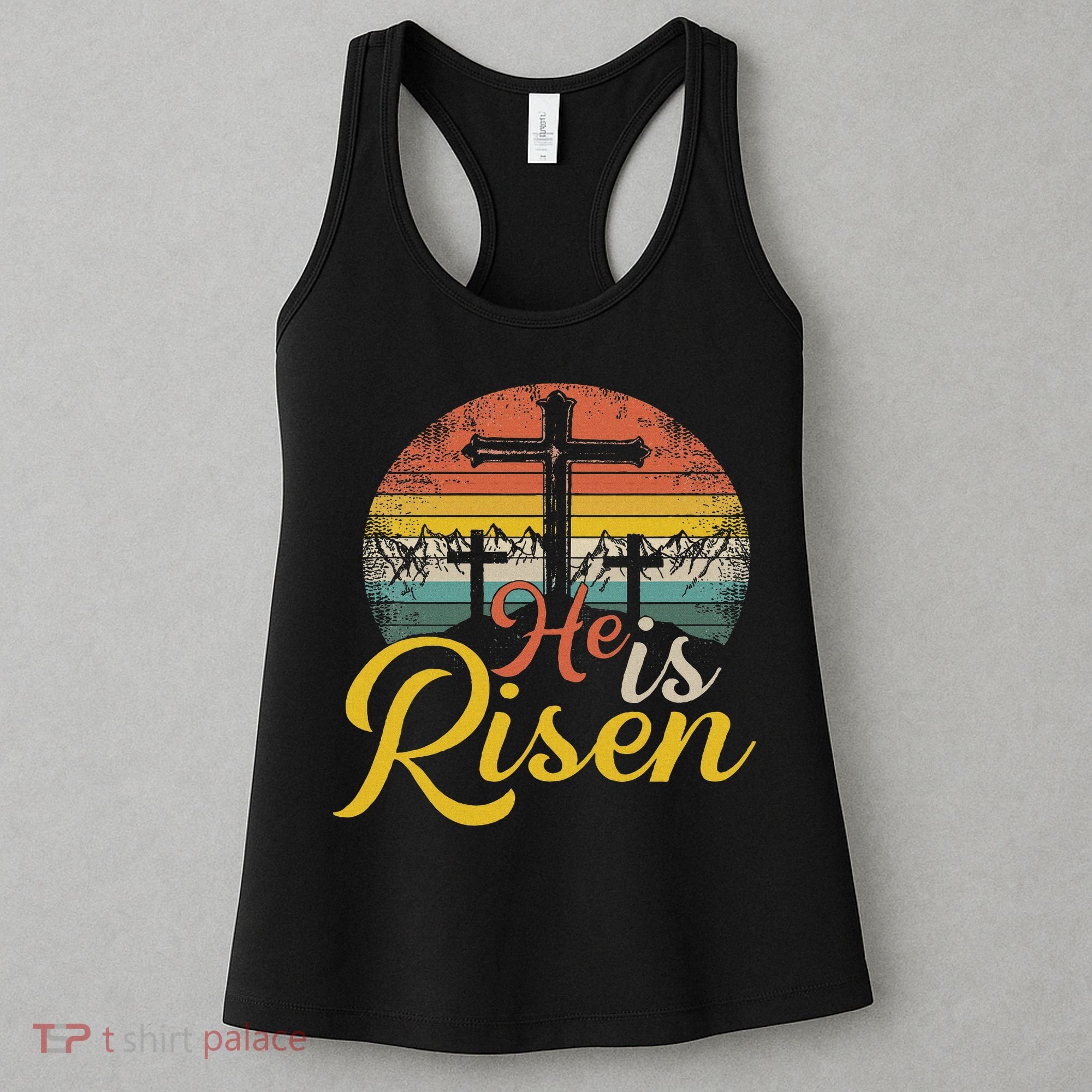 He Is Risen Christian Easter Jesus Women's Tank Top