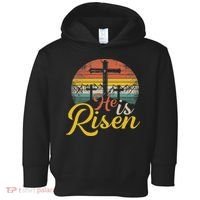 He Is Risen Christian Easter Jesus Toddler Hoodie thumb 0