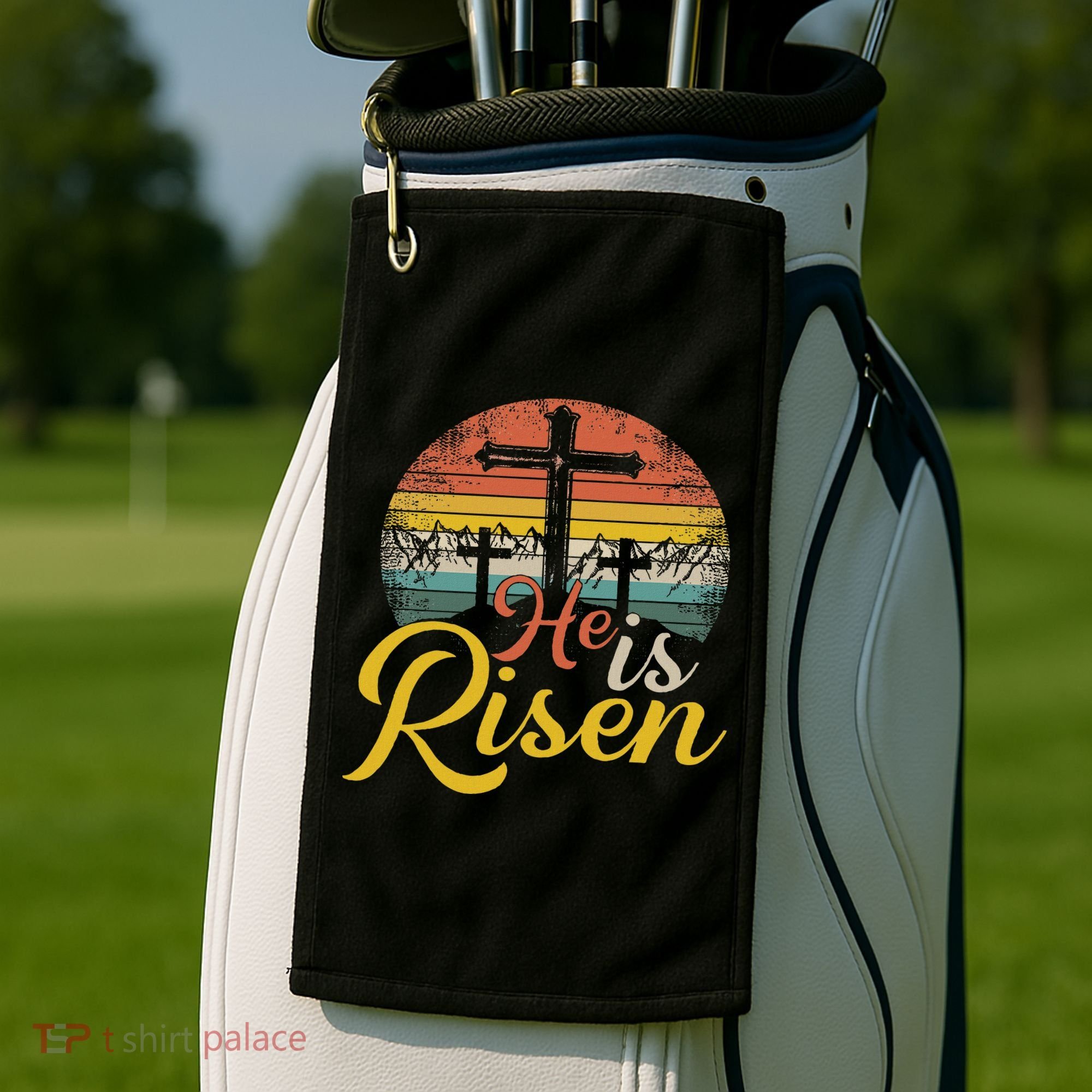 He Is Risen Christian Easter Jesus Golf Towel