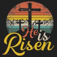 He Is Risen Christian Easter Jesus Golf Towel thumb 3