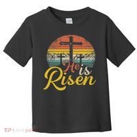 He Is Risen Christian Easter Jesus Toddler T-Shirt thumb 0