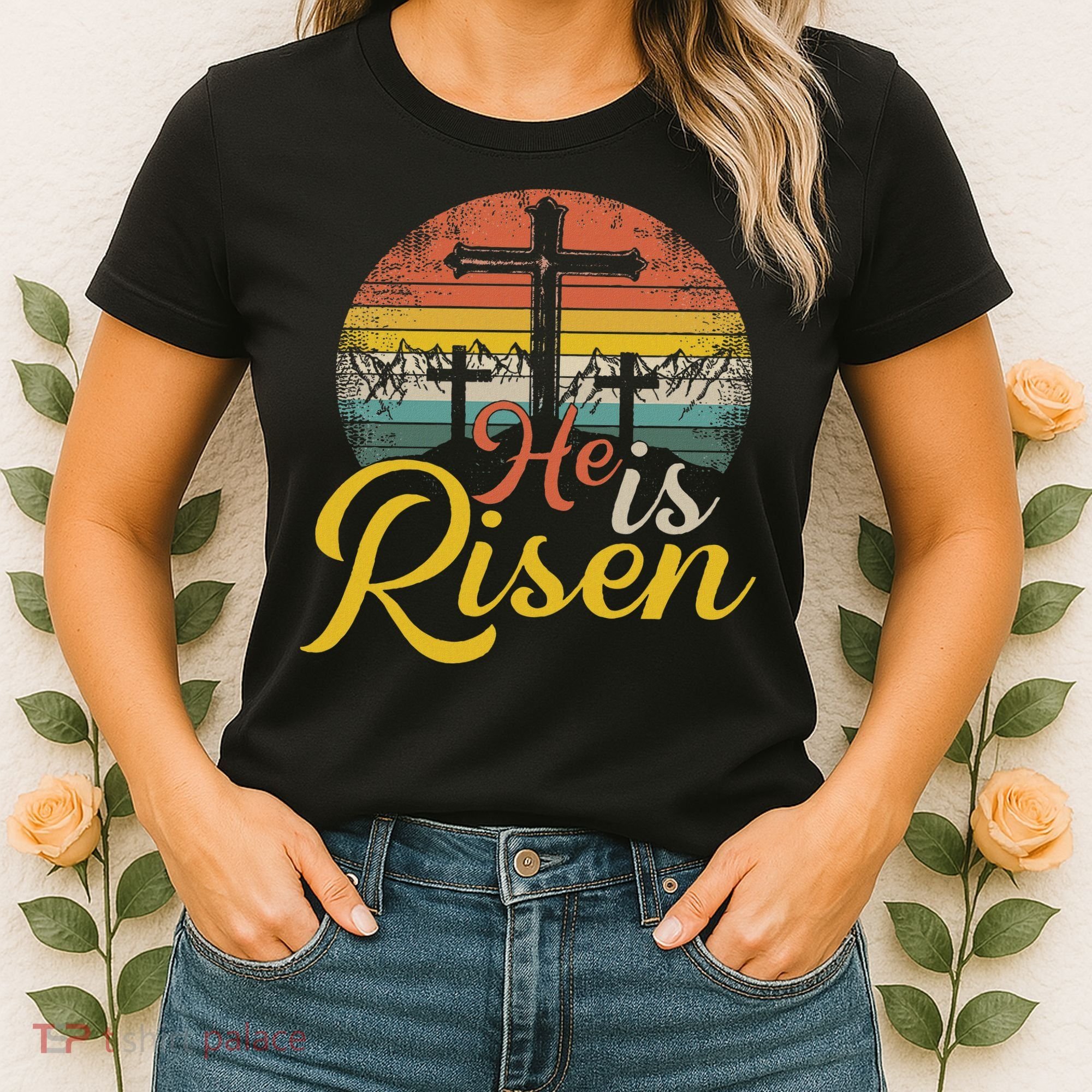 He Is Risen Christian Easter Jesus Women's T-Shirt