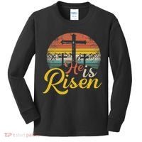 He Is Risen Christian Easter Jesus Kids Long Sleeve Shirt thumb 0